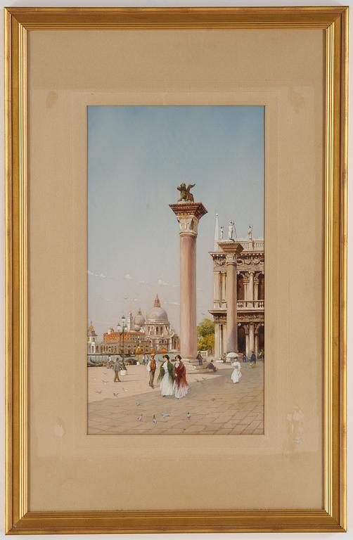 Camillo Bortoluzzi, watercolour & gouache, signed.