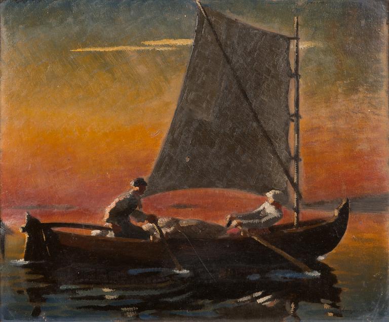 RAGNAR UNGERN, olja på skiva, signerad och daterad -21.