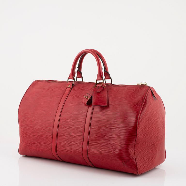 Louis Vuitton, weekendbag "Keepall Epi 50", 1990.
