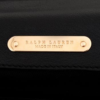 RALPH LAUREN,  black leather bag, "Tiffin".