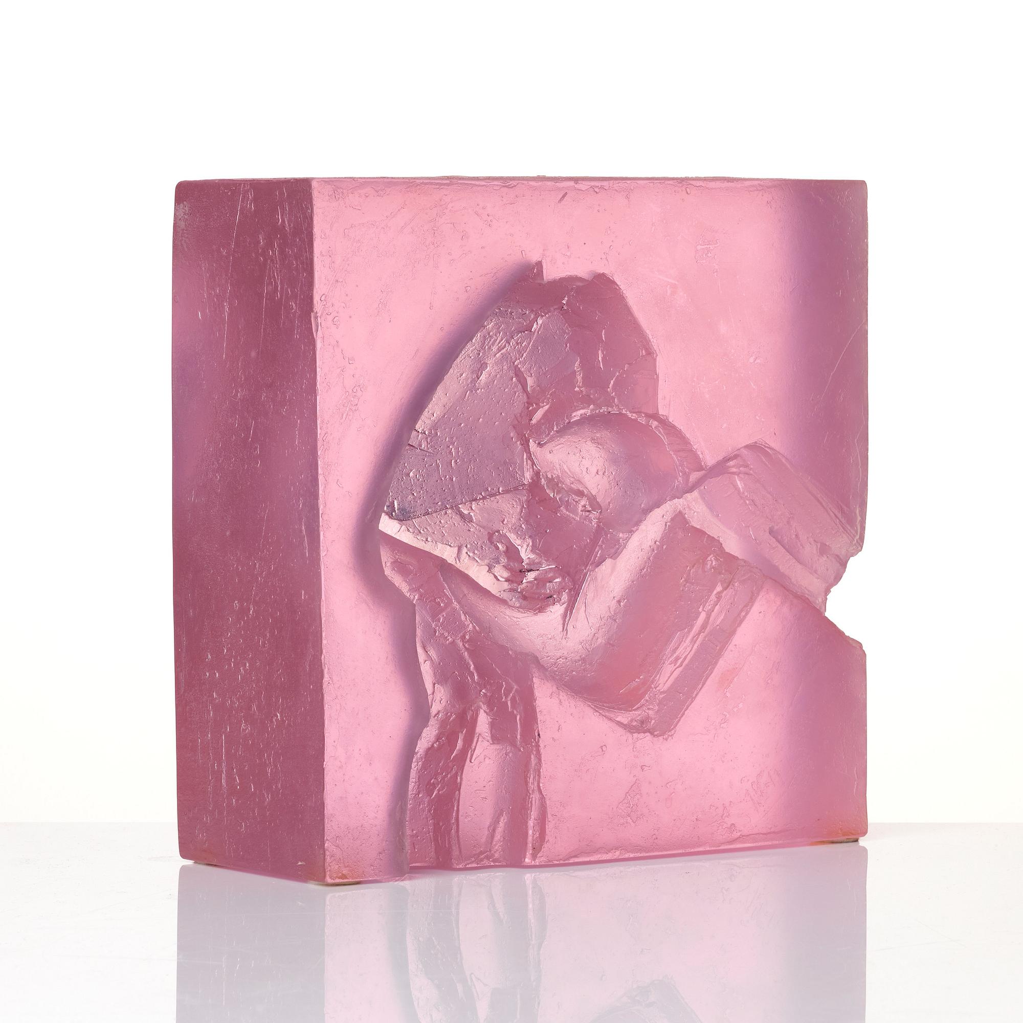 Ann Wolff, "Köln Paar", a cast glass sculpture, early 2000's.