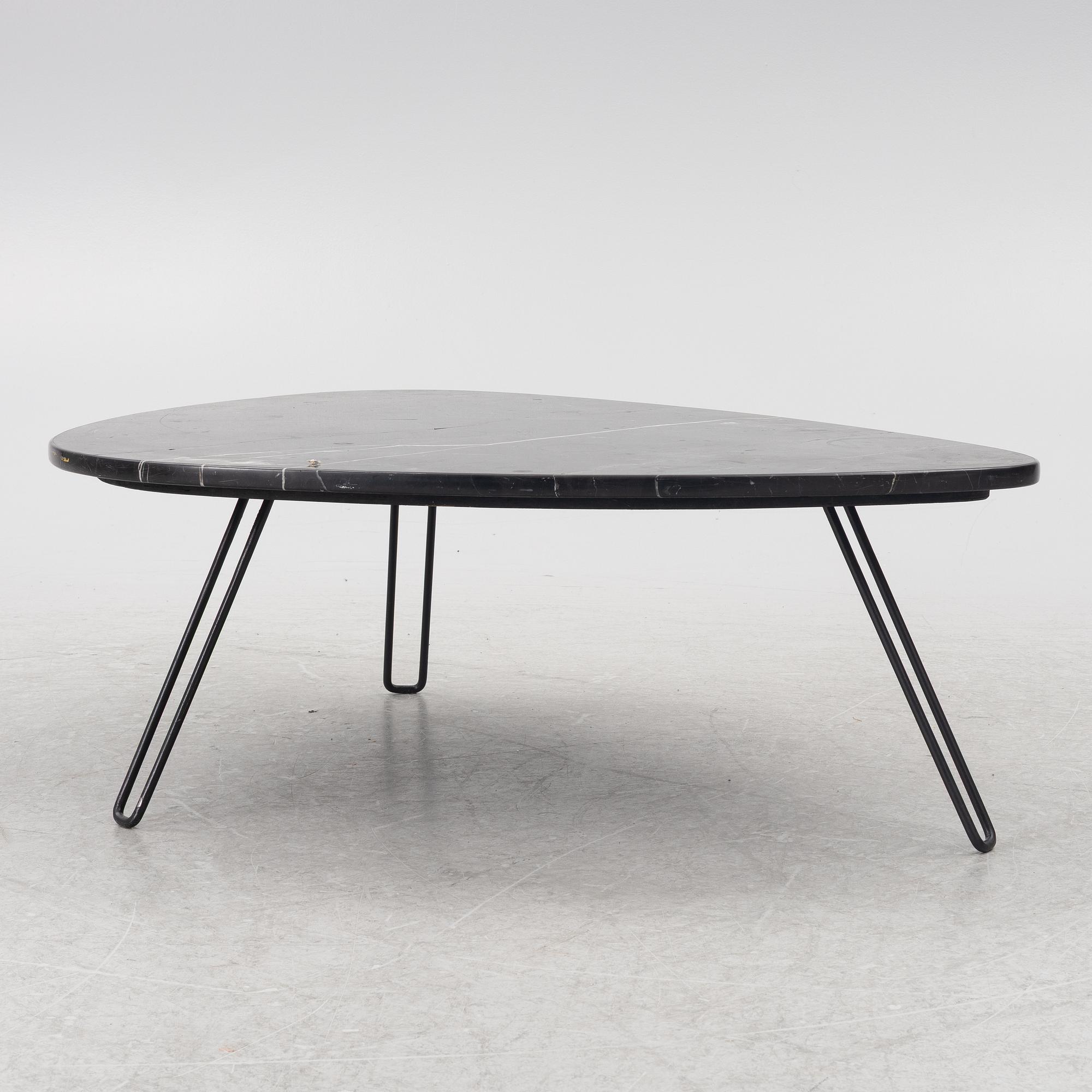 A contemporary coffee table.