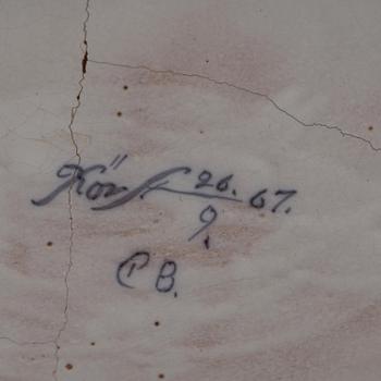 TERRIN med LOCK och FAT, fajans. Rörstrand, 1700-tal.