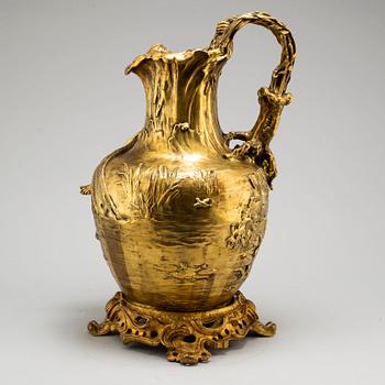 CLAUDE VIBERT, a gilt bronze "Femme pêchant" ever, Siot Decauville, Paris circa 1900.
