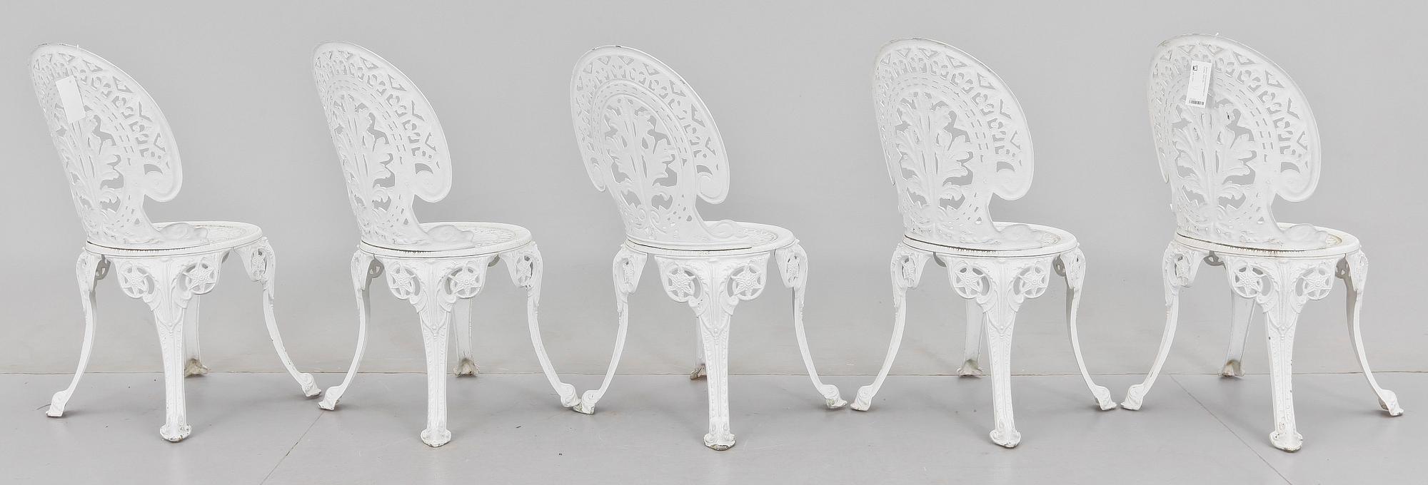 TRÄDGÅRDSMÖBLER, 6 delar, 1900-tal.