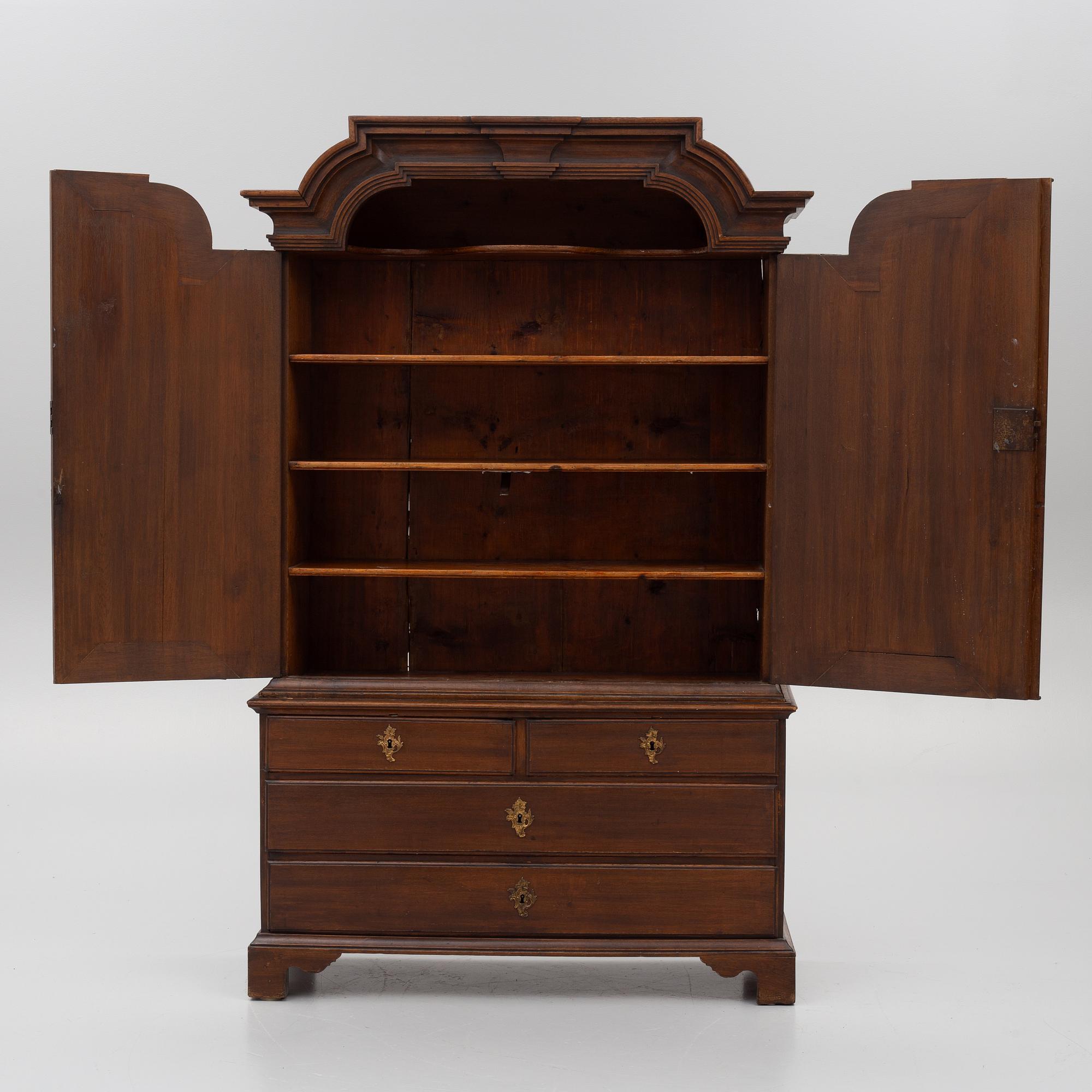 A Rococo cabinet, 18th century.