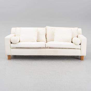 A leather upholstered 'Morris' sofa by Anika Reuterswärd for Fogia.