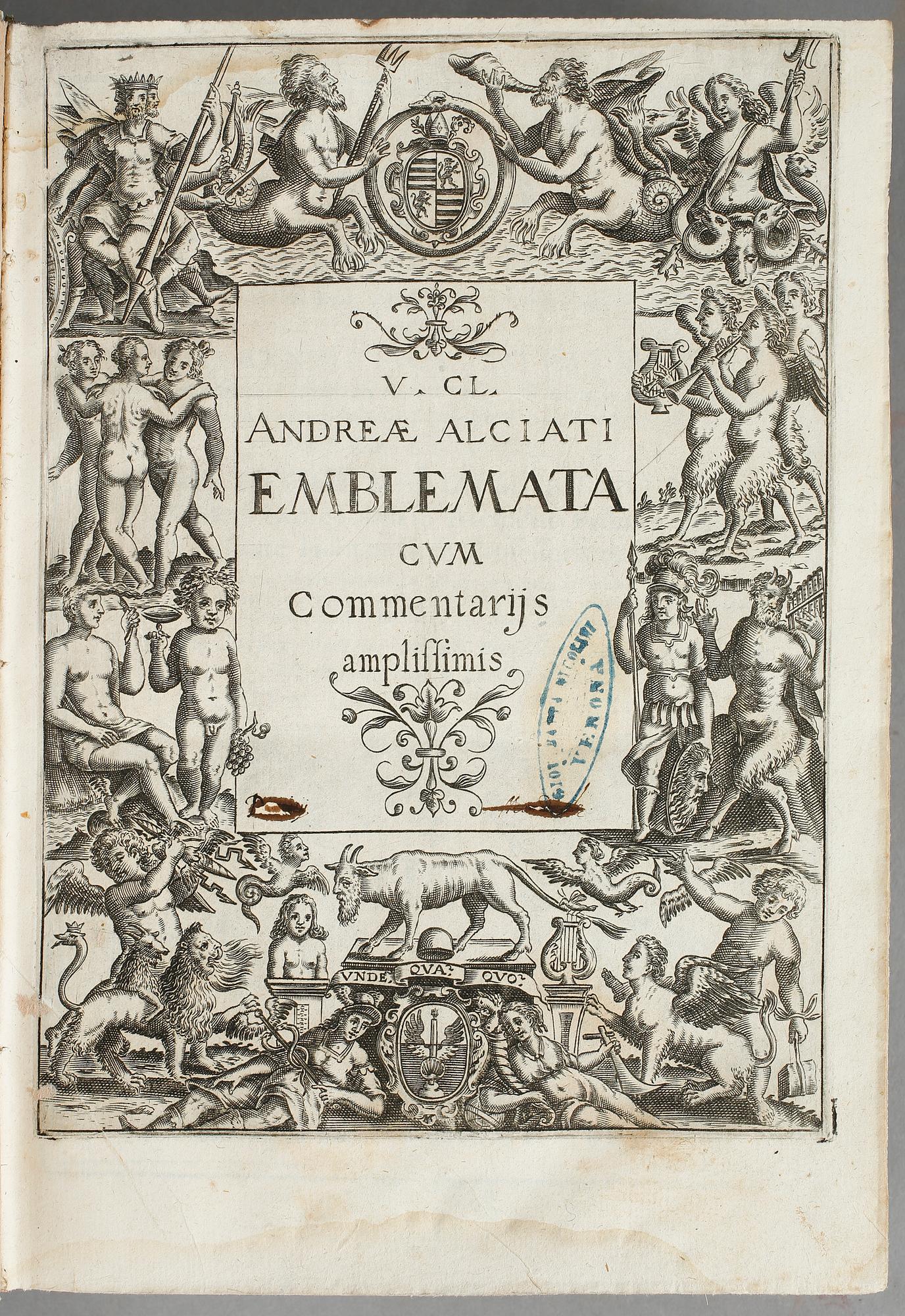 ANDREAE ALCIATI, Emblemata, cum commentariis Claudi Minois.., 1621.