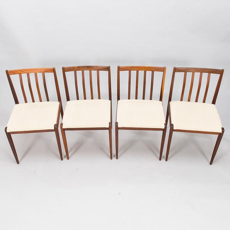 Four chairs from 1950's in teak.