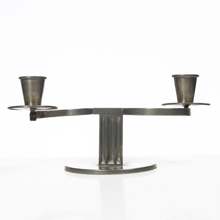 Nils Fougstedt, A pair of candelabra, FAK (Fabriksaktiebolaget Kronsilver), Stockholm, 1934.