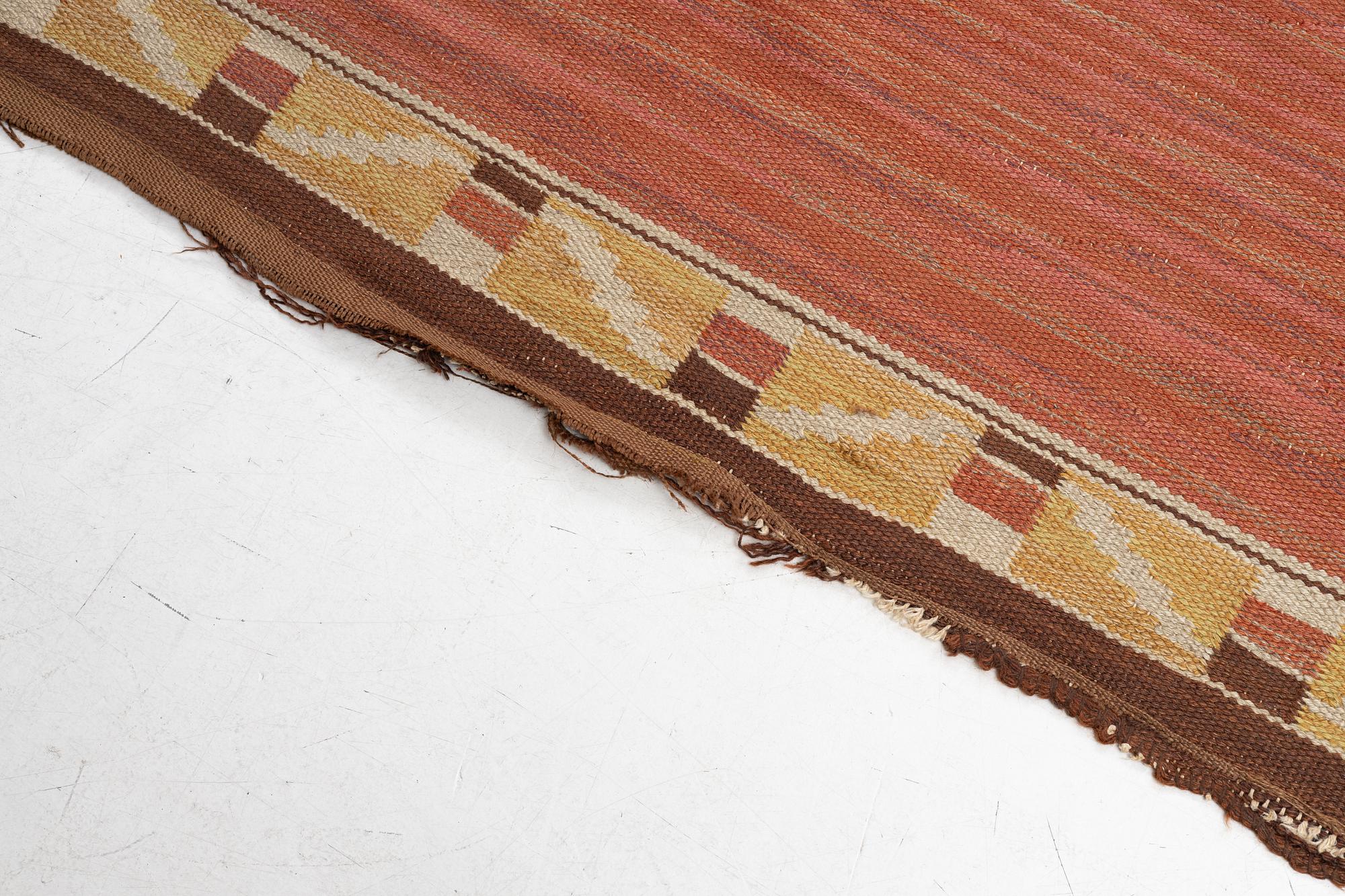 A flat weave carpet, c. 360 x 265 cm.