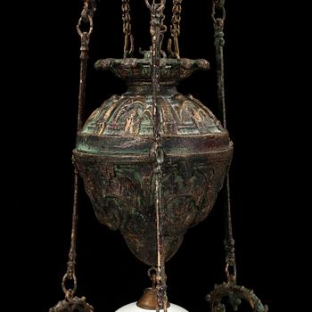 TAKFOTOGENLAMPA, majolika, Kosmos brenner, 1900-tal.