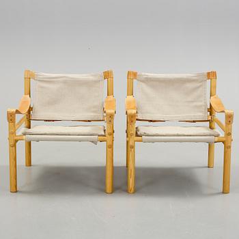 FÅTÖLJER, ett par, "Sirocco", design Arne Norell. 1900-talets andra hälft.