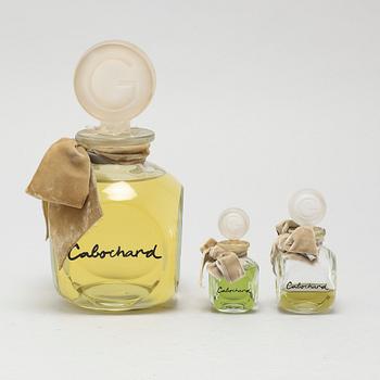 CABOCHARD, factices, three perfumebottles.