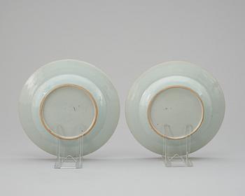 Four early 18th century plates, Qing dynasty.