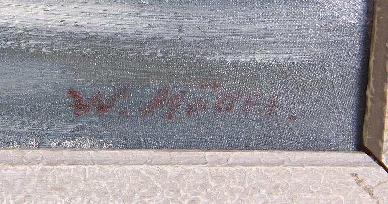 OKÄND KONSTNÄR, olja på duk. Sign.