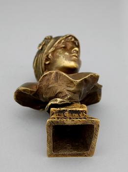 EMMANUEL VILLANIS, skulptur, mässing.