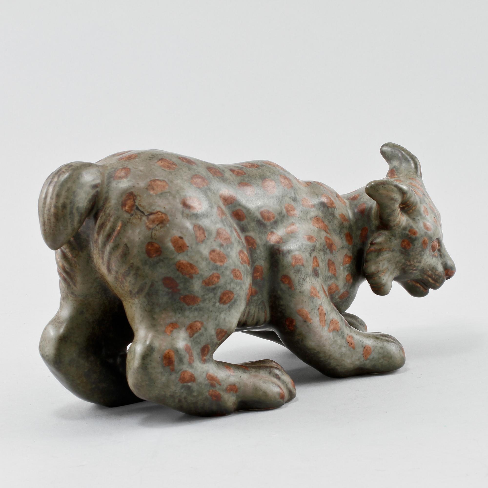 FIGURIN, stengods, Gunnar Nylund, Rörstrand, omkring 1900-talets mitt.