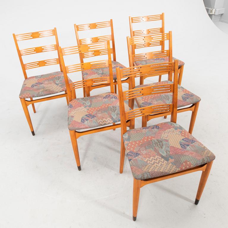 Chairs, 6 pieces, second half of the 20th century.