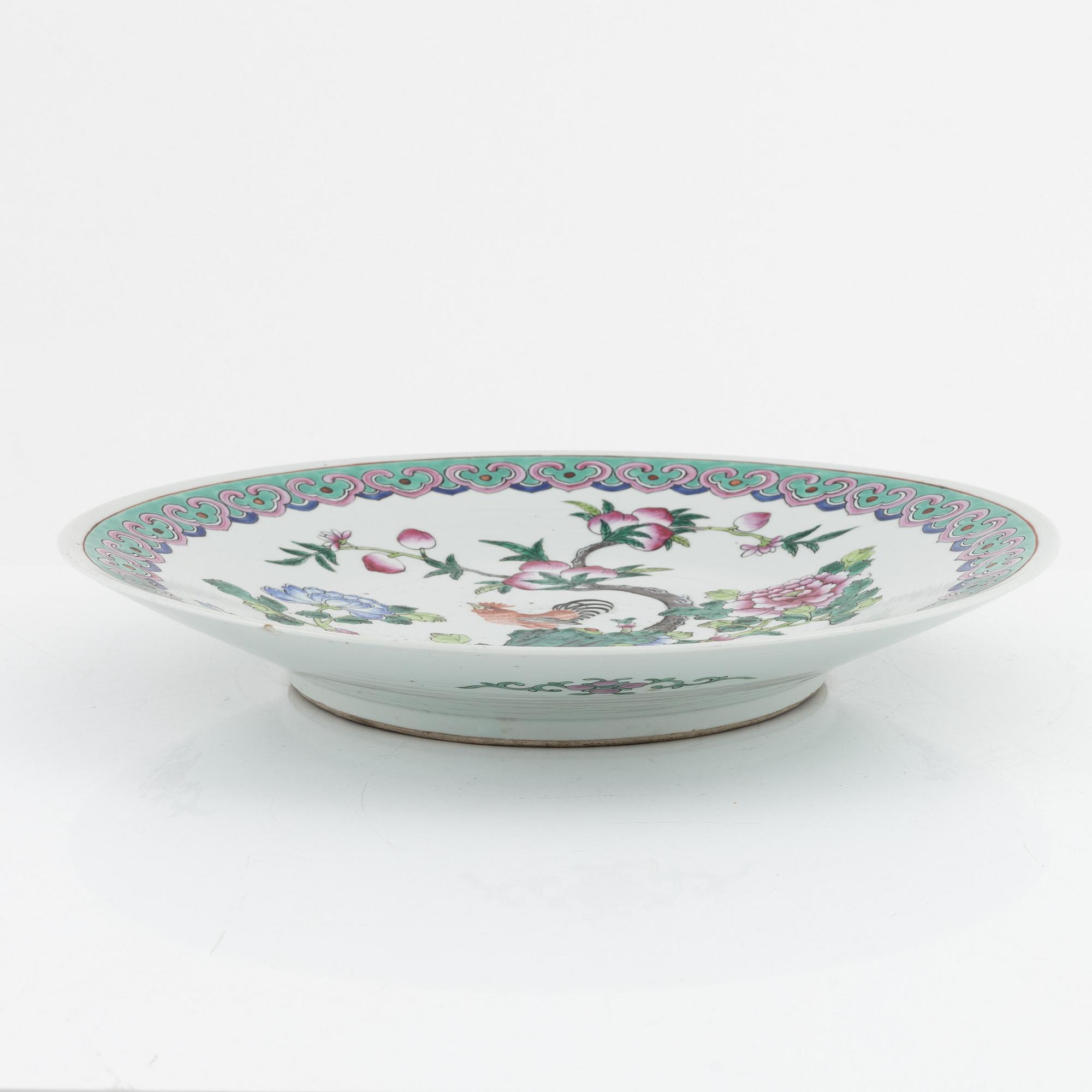 A Famille rose dish, China, 20th century.