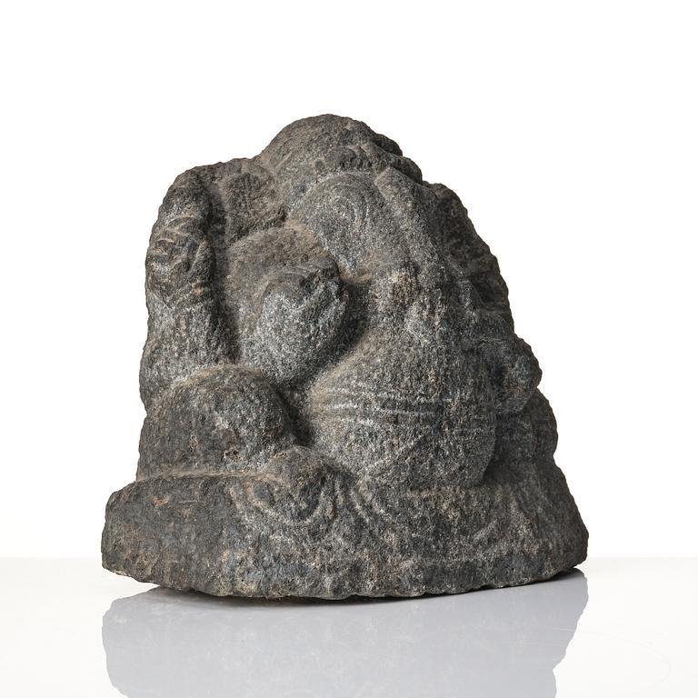 A stone carving of Ganesha, India, 20th century.