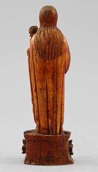 FIGURIN, ben och trä, möjligen 1700-tal.
