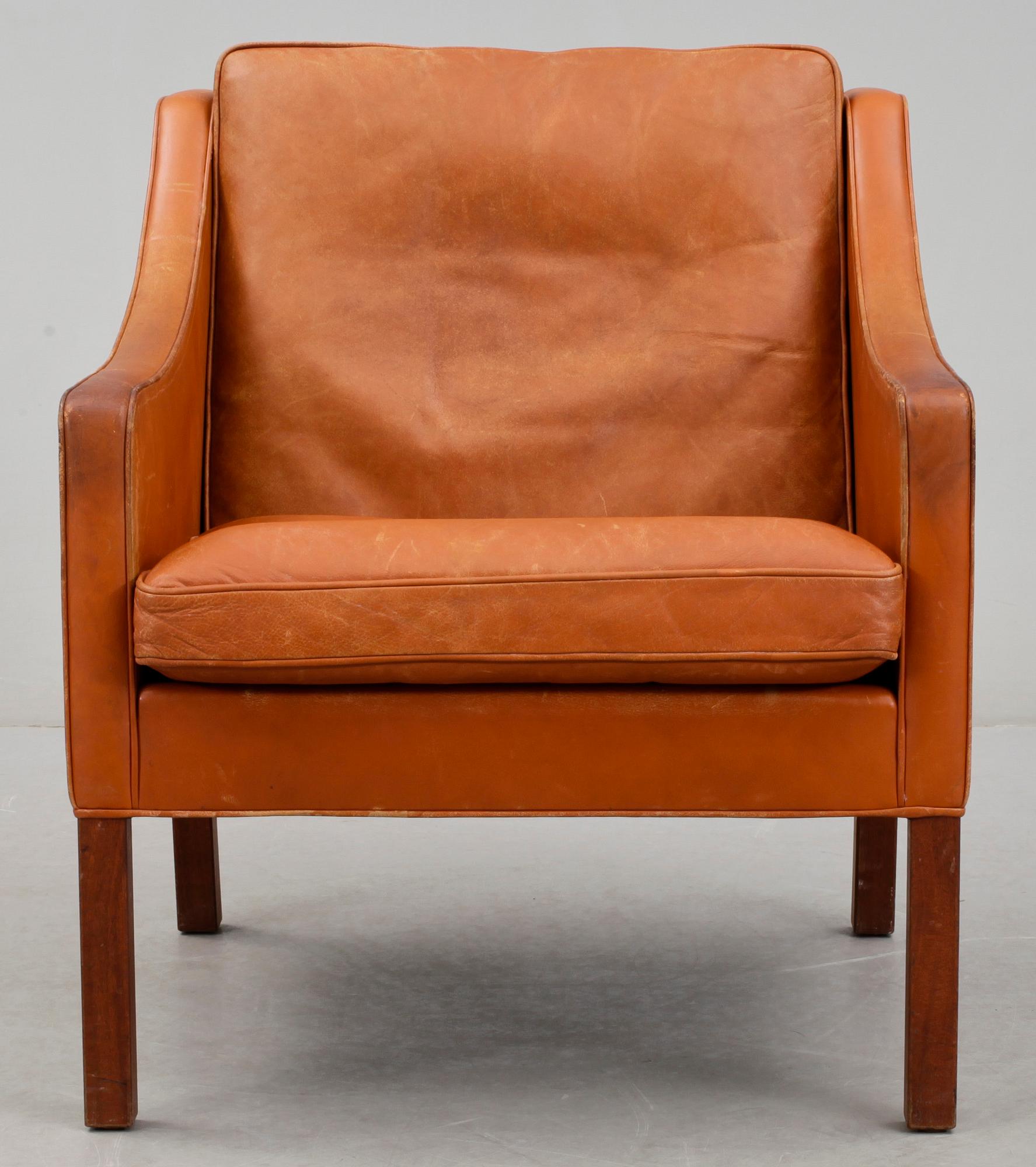 FÅTÖLJER, ett par, "2207", Börge Mogensen, Fredericia stolefabrik, Danmark, 1900-talets slut.