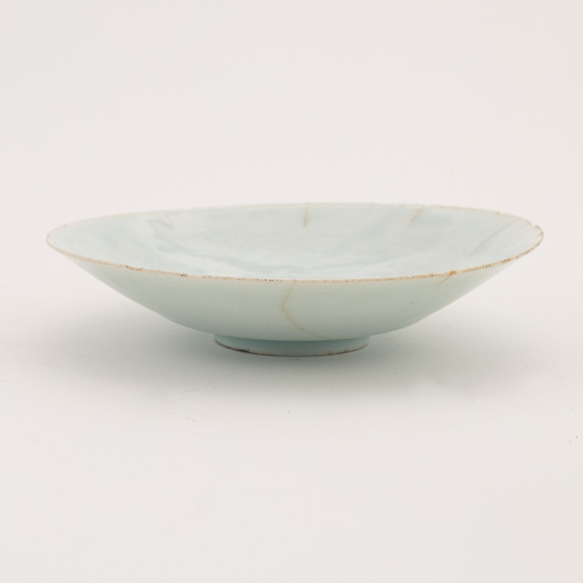 A qingbai dish, Song dynasty (960-1279).