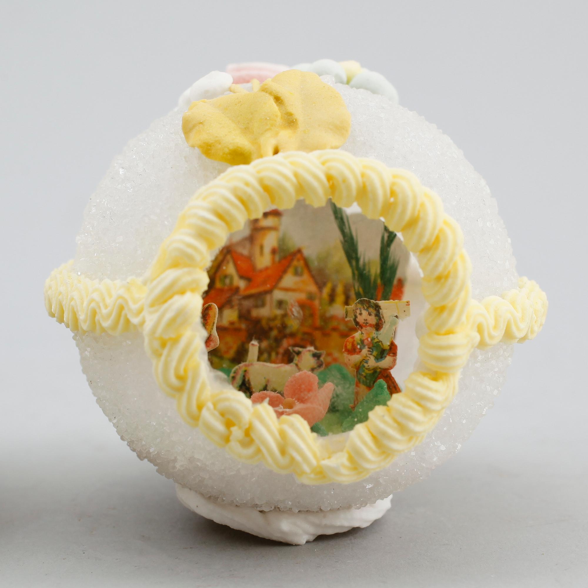 PÅSKÄGG, 3 st, sockerkristyr, Tjeckoslovakien, 1900-talets mitt.