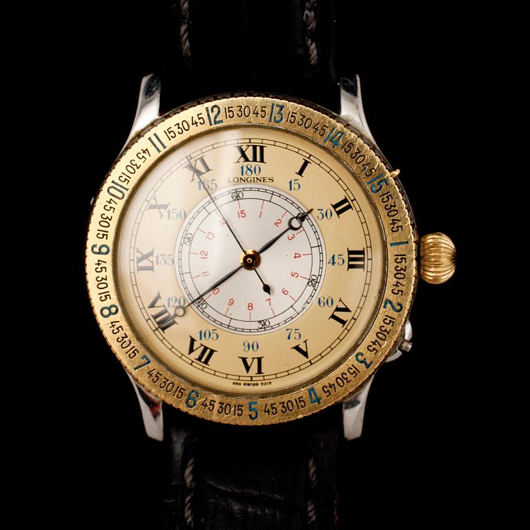 ARMBANDSUR, stål, Longines, design Charles Lindbergh.