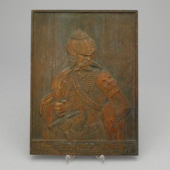RELIEF, brons, signerad, av Petras Rimša, daterad 1923.