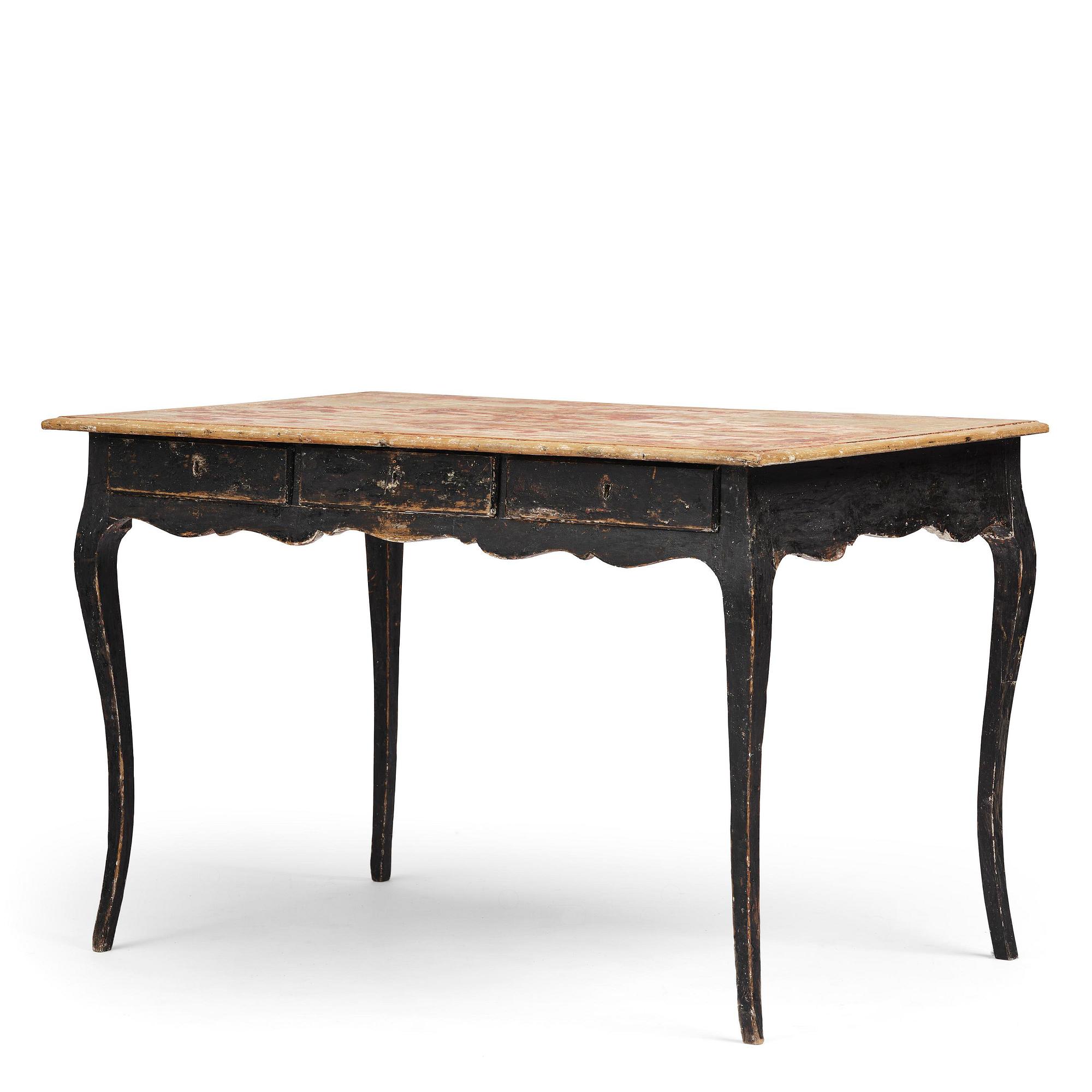 A Swedish rococo desk, Stockholm, later part 18th century.