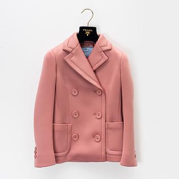 Prada, a pink scuba jacket, size 36.