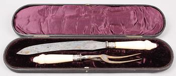 TRANSCHERBESTICK, ben och silver. Sheffield 1893-94.