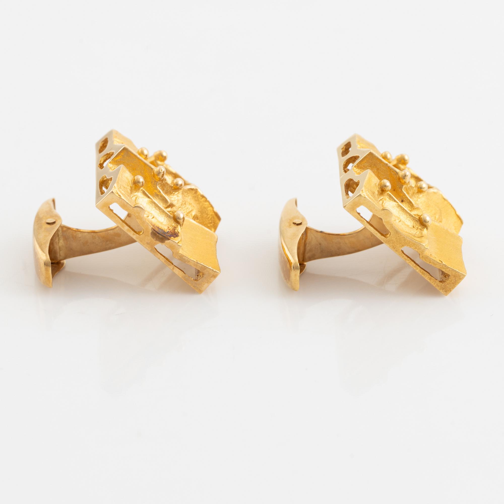 Cufflinks, a pair, 18K gold.