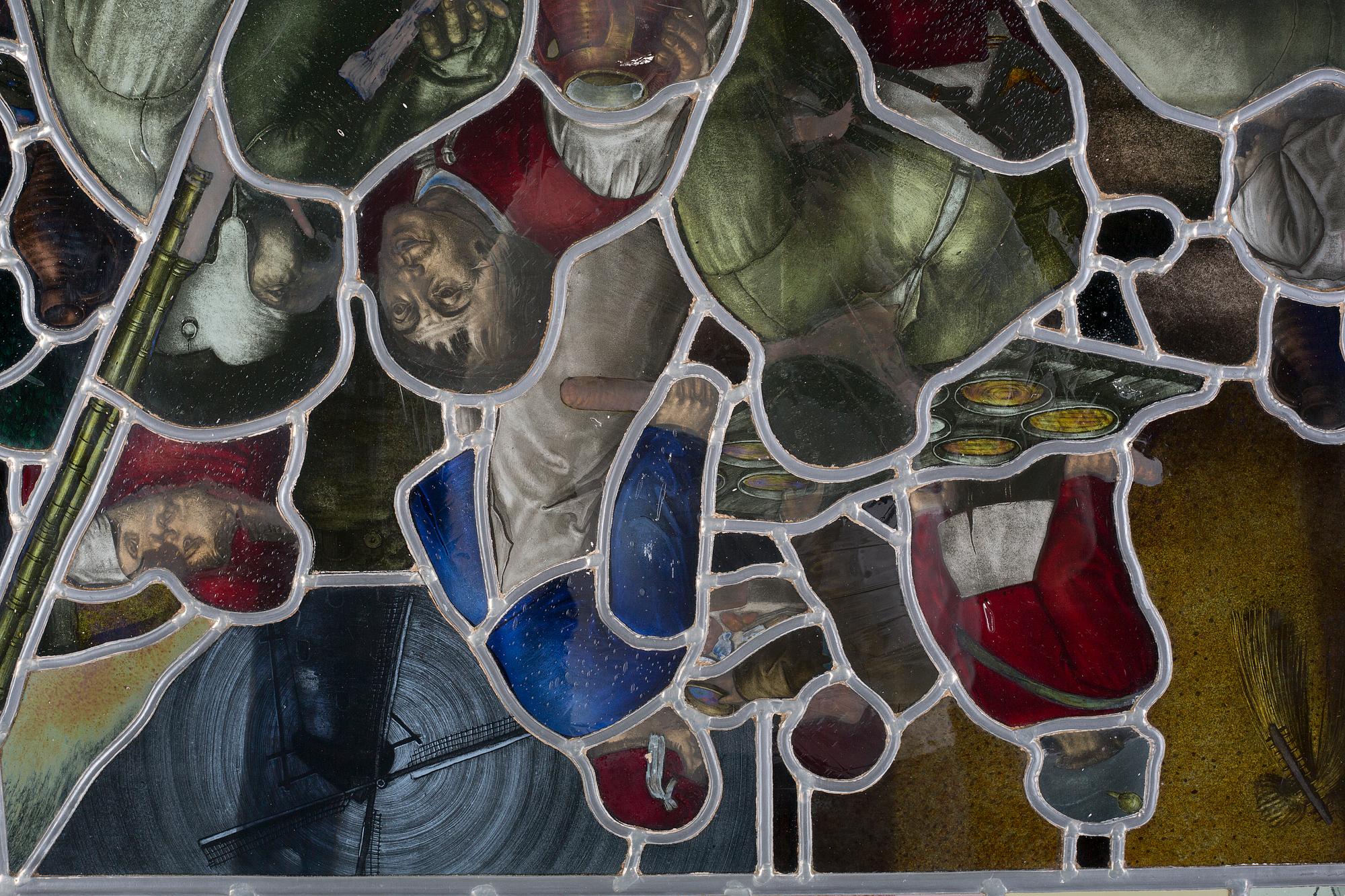 BLYGLASFÖNSTER, omkring 1900-talets mitt.