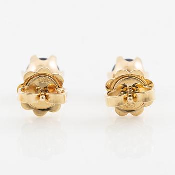 Earrings 14K gold with sapphires.