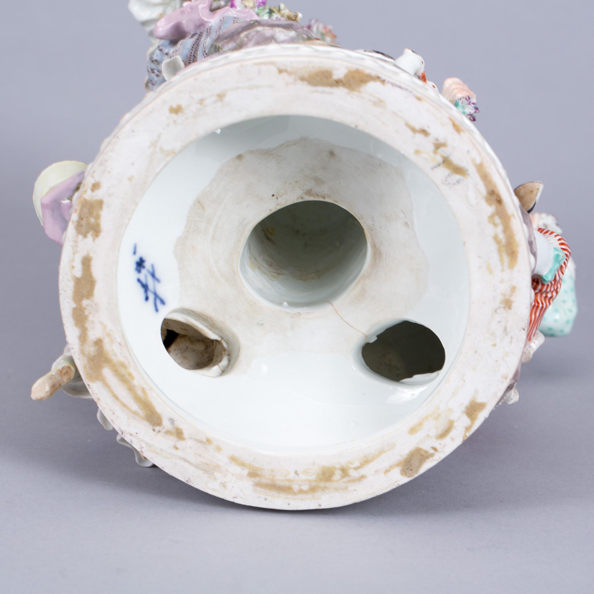 FIGURGRUPP, porslin, Meissen Marcolinistil.