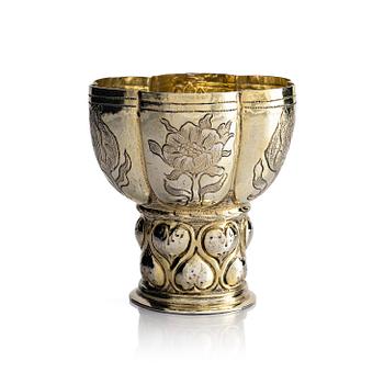 209. Thomas Stör II, remmare, delvis förgyllt silver, Nürnberg ca 1670. Barock.