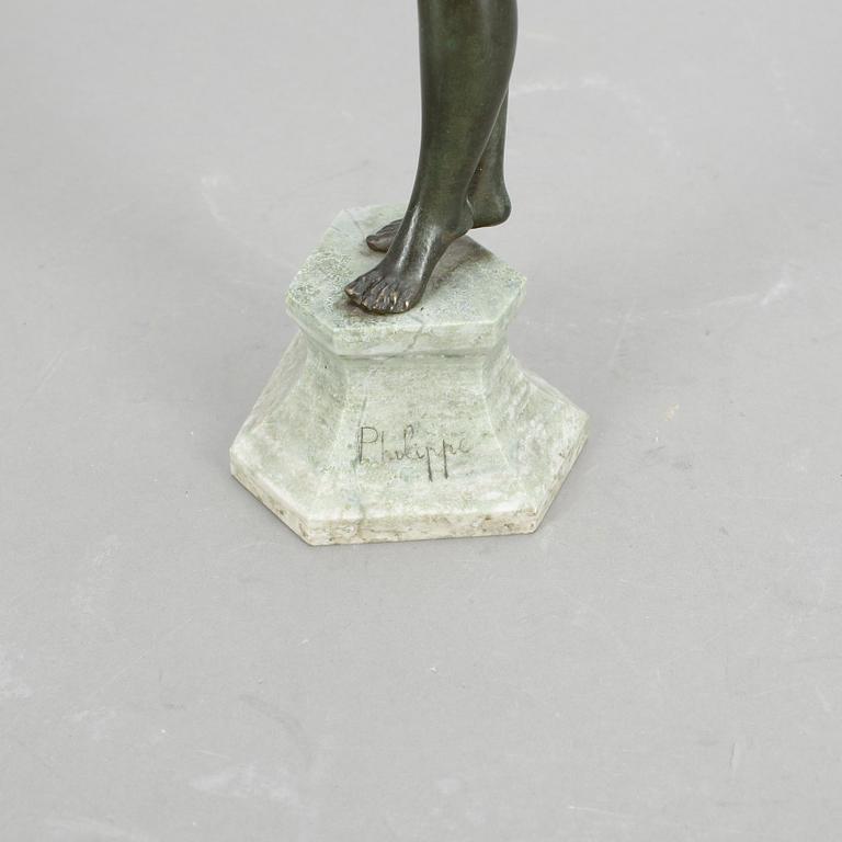 SKULPTUR, brons, signerad Philippe, 1900-talets första hälft.