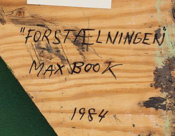 MAX MIKAEL BOOK, mixed media on canvas, signed and dated.