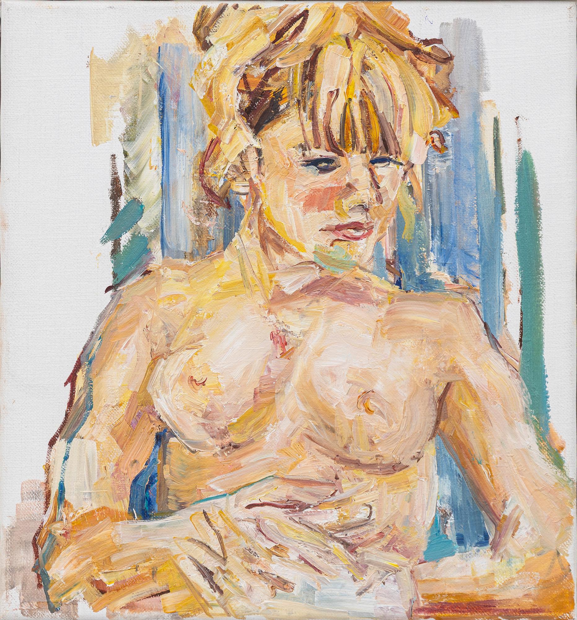 Elin Källman, Portrait in half profile.