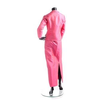 NINA RICCI, aftonklänning samt jacka och skärp, 1960-tal.