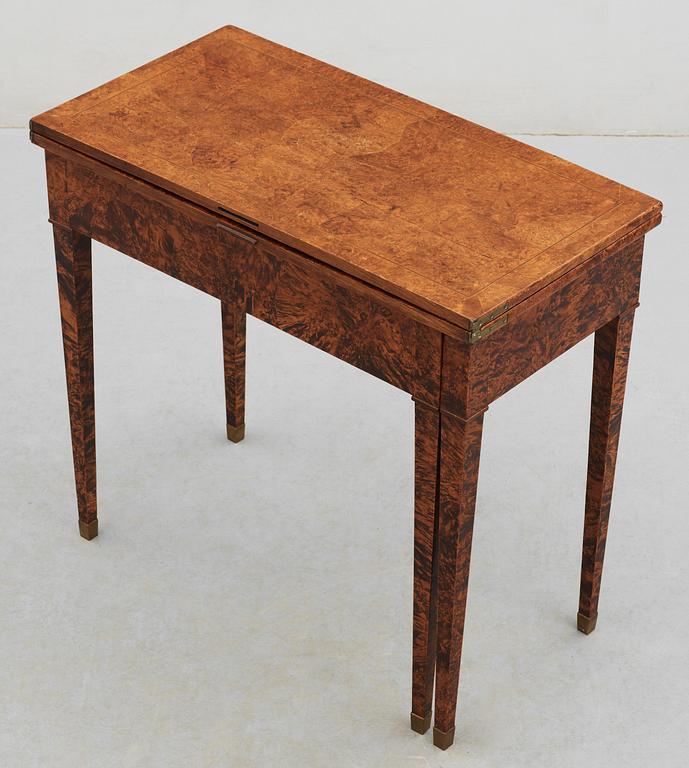 A Gustavian 18th century card table by J. Siölin.