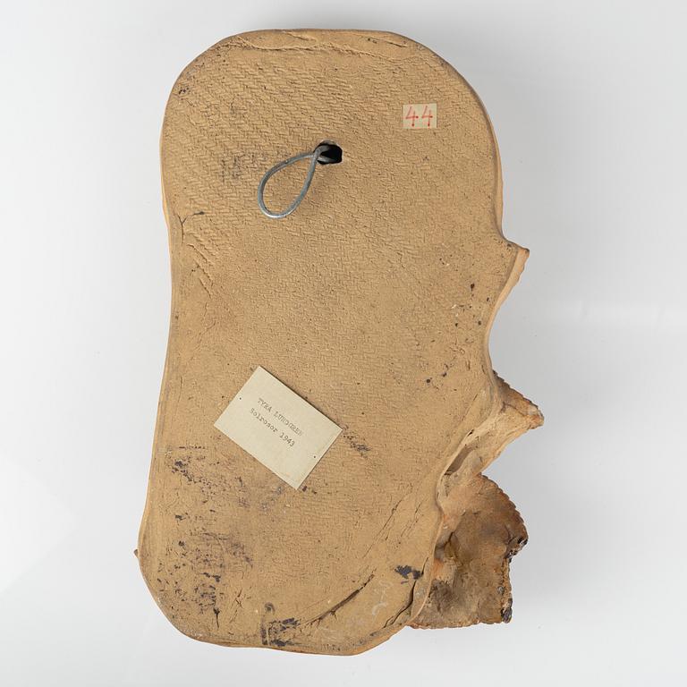 Tyra Lundgren, a stoneware relief, Sweden 1940's.