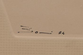 PAOLO BONI, carborundumetsning, numrerad 37/40 samt signerad.