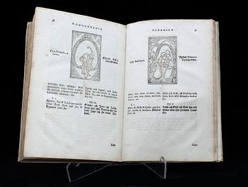 BÖCKER, 2 sambundna, bla "Hervarar Saga på gammal götska", red av Olof Verelius, Uppsala 1672.