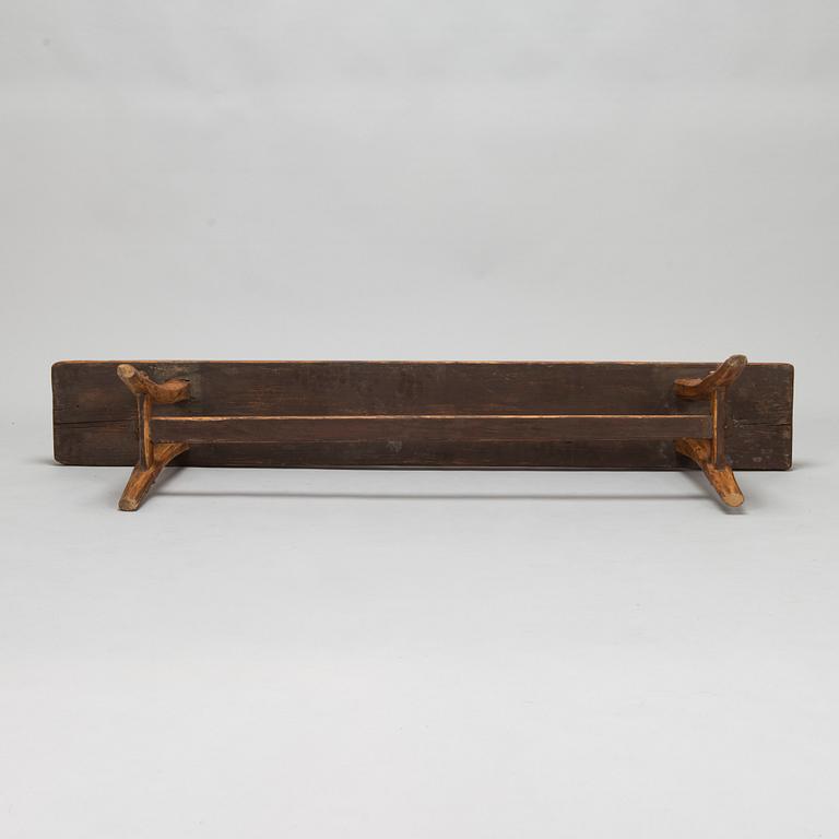 A 19th-century Finnish folk art bench.