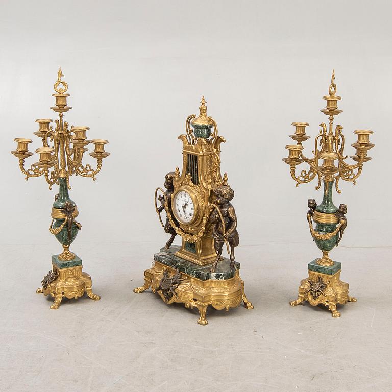 Table set, 3 dlr, Louis XVI style, second half of the 20th century.
