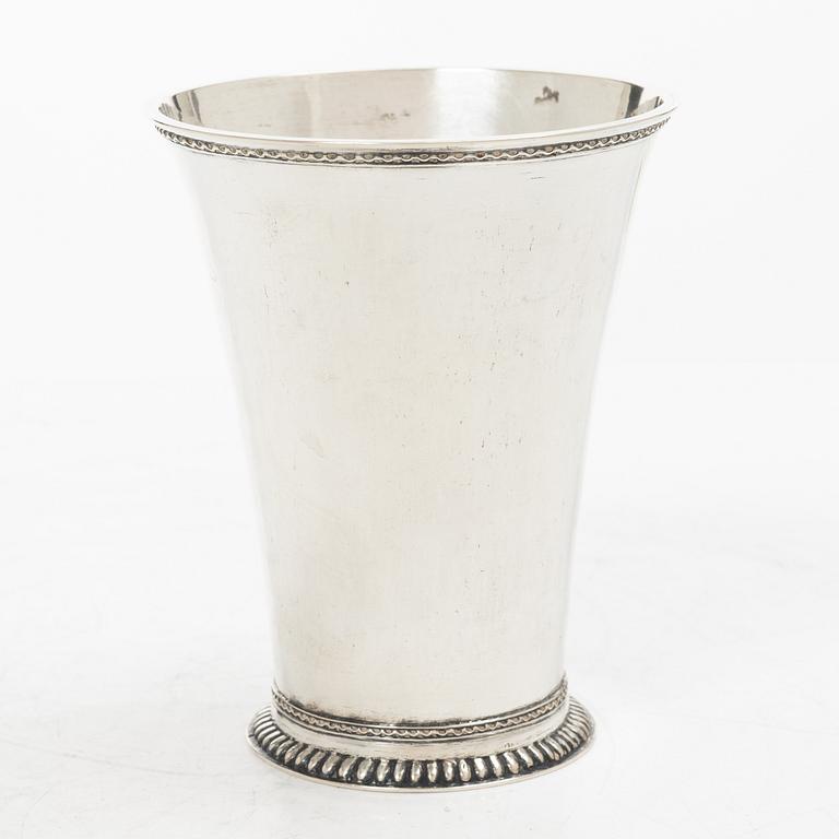 Cort Winberg, bägare, silver, Laholm, verksam 1690-1737 (1739).